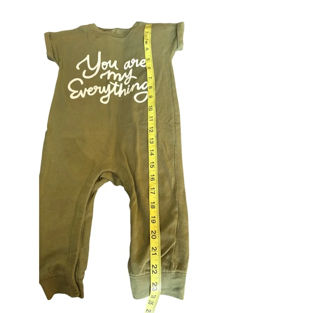 Cat & Jack Baby Romper 12M Green You Are My Everything Graphic One Piece Outifit